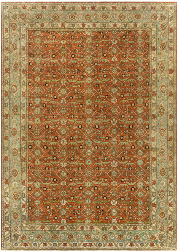 Antique One of a Kind OOAK-1502 7'3" x 10' Handmade Rug OOAK1502-7310  Brick, Camel, Clay, Dark Brown, Khaki Surya