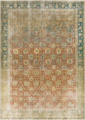 Antique One of a Kind OOAK-1515 7'8" x 10'6" Handmade Rug OOAK1515-10678  Camel, Tan, Grey, Clay, Brick, Ash, Natural Surya