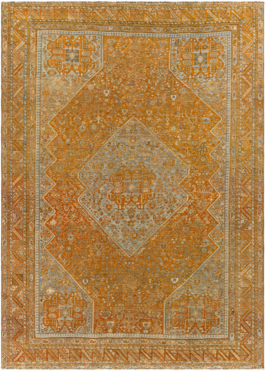 Antique One of a Kind OOAK-1516 6'11" x 9'2" Handmade Rug OOAK1516-92611  Clay, Camel, Copper, Brick, Khaki Surya