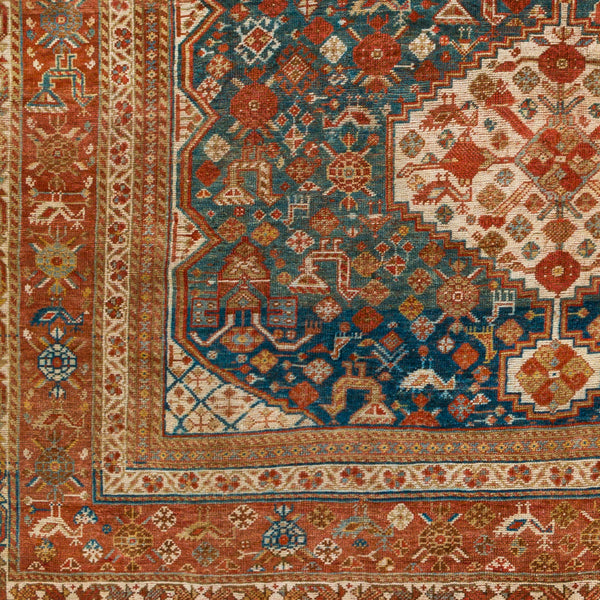 Antique One of a Kind OOAK-1518 6'2" x 13'11" Handmade Rug OOAK1518-131162  Brick, Camel, Nickel, Lunar Green Surya