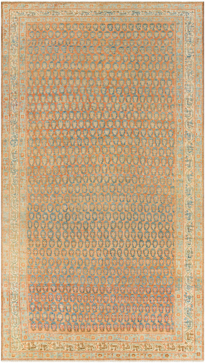 Antique One of a Kind OOAK-1519 5'8" x 10'6" Handmade Rug OOAK1519-10658  Light Wood, Sage, Warm Grey, Tan, Clay Surya