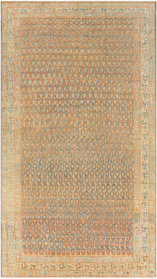 Antique One of a Kind OOAK-1519 5'8" x 10'6" Handmade Rug OOAK1519-10658  Light Wood, Sage, Warm Grey, Tan, Clay Surya