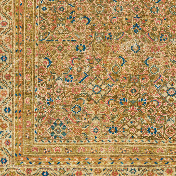 Antique One of a Kind OOAK-1522 5'6" x 12'5" Handmade Rug OOAK1522-12556  Camel, Copper, Brick Surya