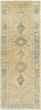 Antique One of a Kind OOAK-1523 4'8" x 12'6" Handmade Rug OOAK1523-12648  Natural, Khaki, Sage Surya