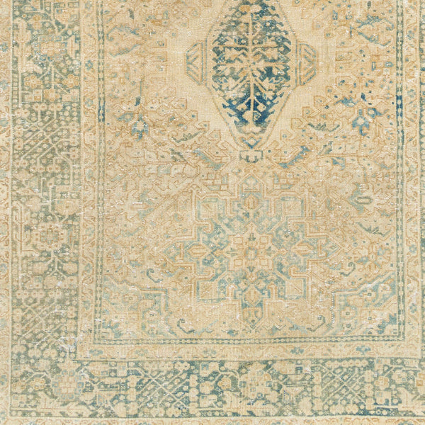 Antique One of a Kind OOAK-1523 4'8" x 12'6" Handmade Rug OOAK1523-12648  Natural, Khaki, Sage Surya