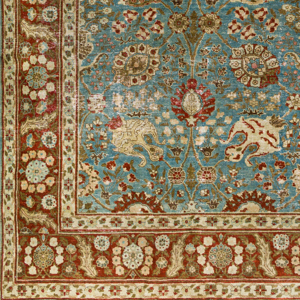 Antique One of a Kind OOAK-1525 8'7" x 11'10" Handmade Rug OOAK1525-111087  Dark Grey, Grey, Dark Brown, Camel, Sage, Khaki Surya