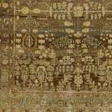 Antique One of a Kind OOAK-1526 3'4" x 15'7" Handmade Rug OOAK1526-15734  Brick, Dark Brown, Clay, Nickel, Camel Surya