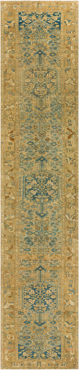 Antique One of a Kind OOAK-1531 3'6" x 17' Handmade Rug OOAK1531-1736  Camel, Nickel Surya