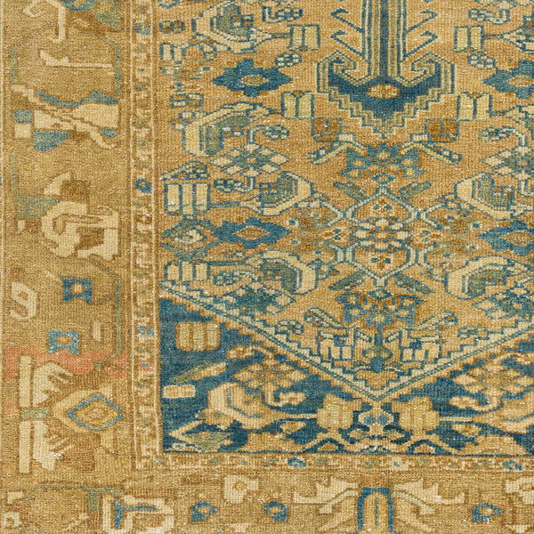 Antique One of a Kind OOAK-1531 3'6" x 17' Handmade Rug OOAK1531-1736  Camel, Nickel Surya