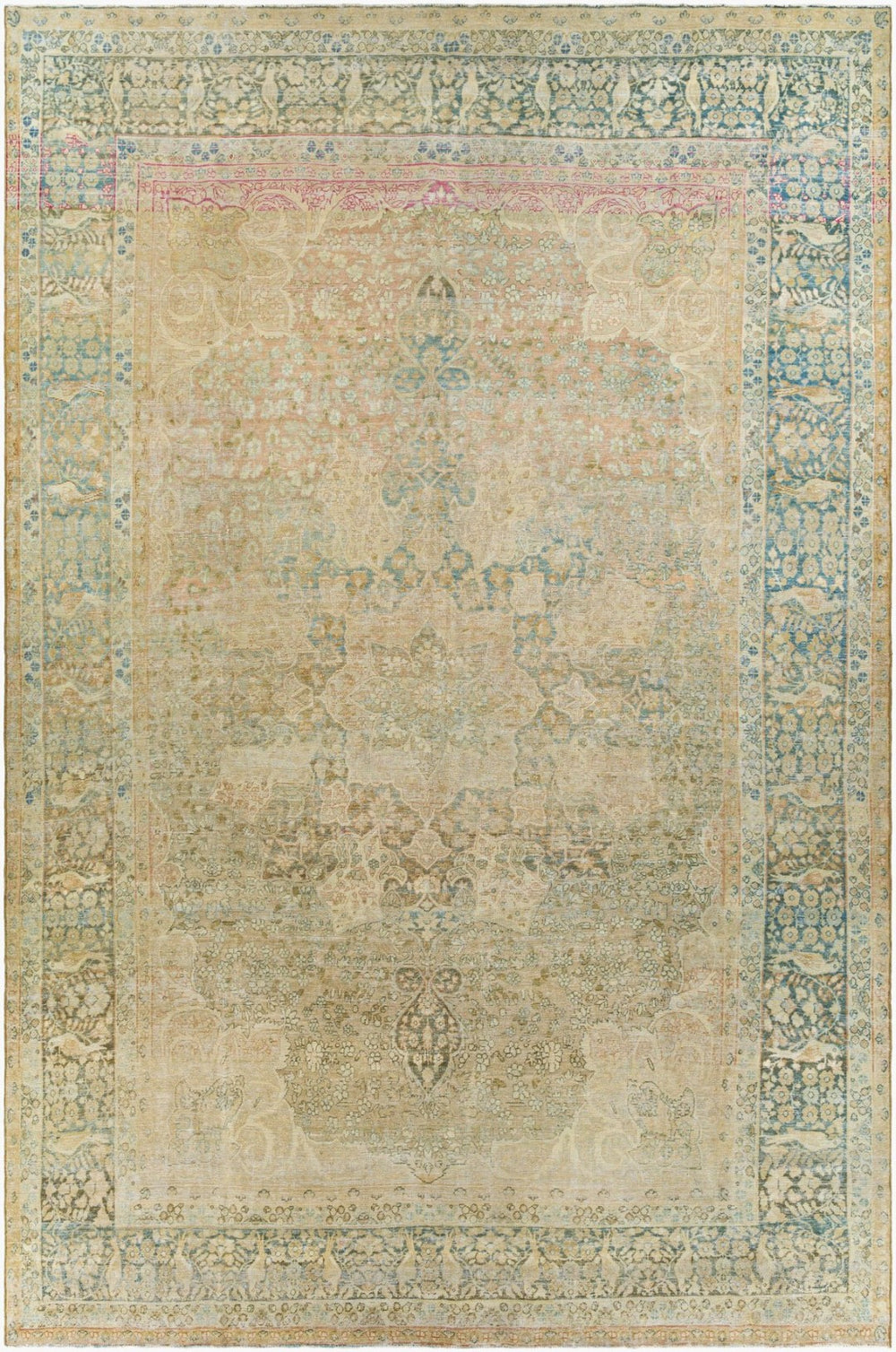 Surya Antique Hand Knotted Wool Rug Turkish One of a Kind Traditional Living Room Floor OOAK1534-13892