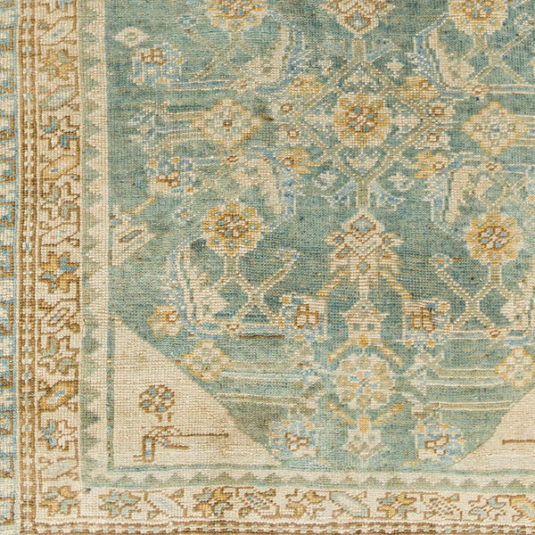 Antique One of a Kind OOAK-1535 3'1" x 13'10" Handmade Rug OOAK1535-131031  Khaki, Sage, Natural, Ash Surya