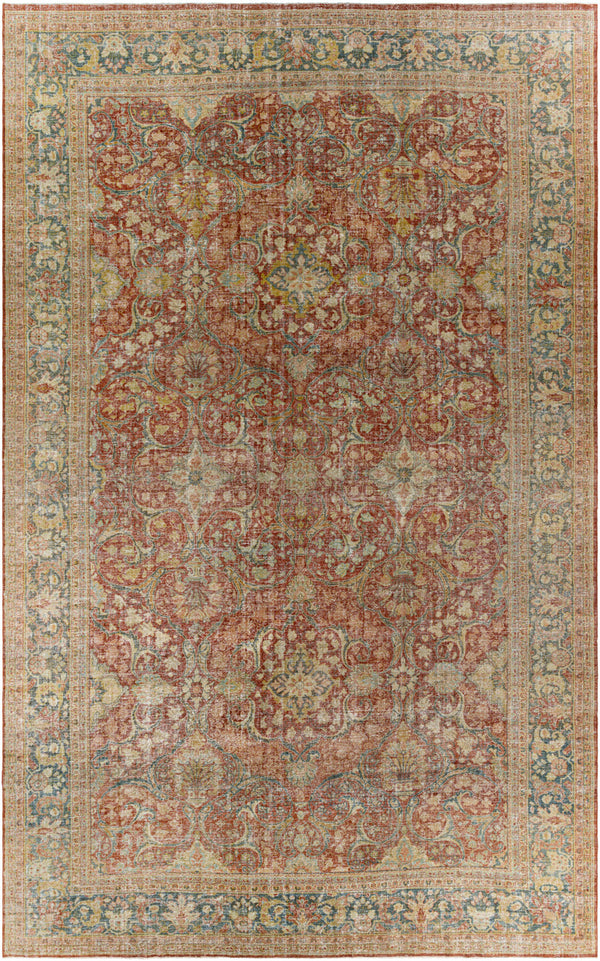 Antique One of a Kind OOAK-1548 11'3" x 17'8" Handmade Rug OOAK1548-113178  Grey, Brick, Khaki, Light Wood Surya