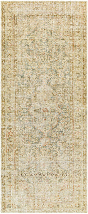 Antique One of a Kind OOAK-1549 5' x 12'1" Handmade Rug OOAK1549-5121  Khaki, Natural, Ash, Pearl Surya