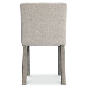 Bernhardt Bernhardt Monolith Side Chair With Channel-Tufted Upholstery, Wire-Brushed Oak Frame, Performance Fabric 343543