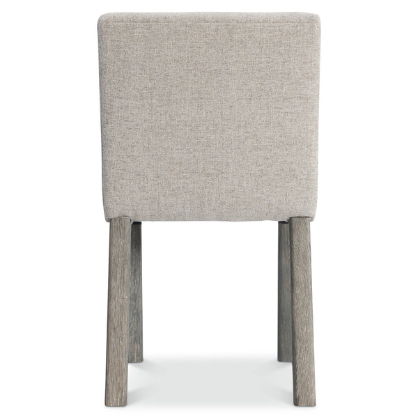 Bernhardt Bernhardt Monolith Side Chair With Channel-Tufted Upholstery, Wire-Brushed Oak Frame, Performance Fabric 343543