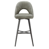 Homelegance By Top-Line Amala Metal Swivel 29" Bar Height Stools (Set of 2) Grey Engineered Wood