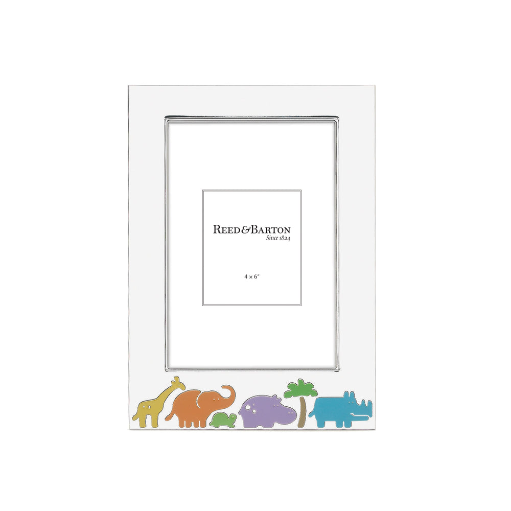 Lenox Reed and Barton Jungle Parade Silverplate 4" x 6" Frame Metallic, SLVR PLATE METAL 9146