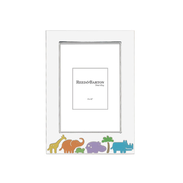 Lenox Reed and Barton Jungle Parade Silverplate 4" x 6" Frame Metallic, SLVR PLATE METAL 9146