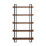 Homelegance By Top-Line Elouise Rustic Brown Etagere Bookcase Brown MDF