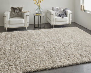 Feizy Rugs Darian Plush High Pile Polyester Shag Rug - Cozy, Modern Design For Effortless Home Elegance Ivory Polyester Drn39k0fbge000p00