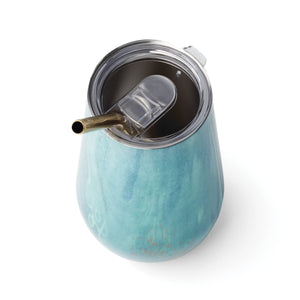 Lenox Cambridge 16 Oz Green Geode Insulated Tumblers With Straws, Set of 2 NO COLOR METAL ECW11GNCB2DS