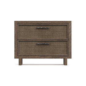 Bernhardt Bernhardt Rustic-Modern Casa Paros Nightstand With Woven Drawer Fronts, Soft-Close Drawers & Usb 317233