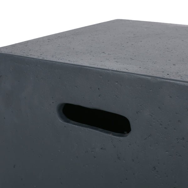English Elm Mgo Concrete Propane Tank Cover Side Table for Modern and Industrial Interiors 59243.00