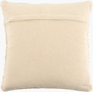 Surya Booroola 18" Modern Accent Pillow - Elegant Wool & Cotton Blend For Stylish Home Decor & Comfort Ivory Wool,Cotton Ooo002-1818