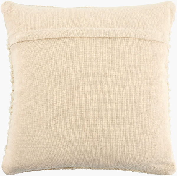 Surya Booroola 18" Modern Accent Pillow - Elegant Wool & Cotton Blend For Stylish Home Decor & Comfort Ivory Wool,Cotton Ooo002-1818