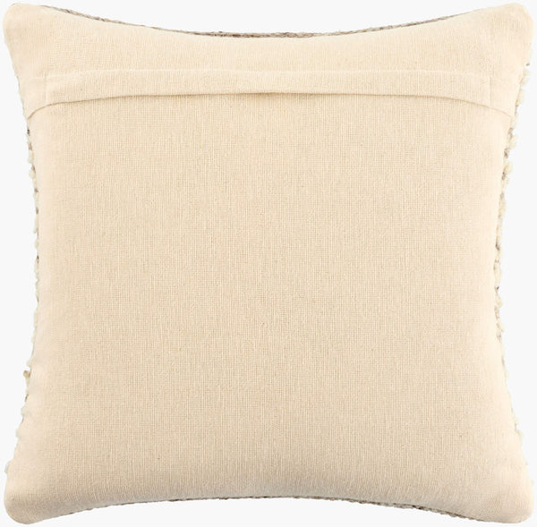 Surya Booroola 18" Modern Accent Pillow - Elegant Wool & Cotton Blend For Stylish Home Decor & Comfort 'Ivory Wool,Cotton Ooo003-2222p