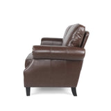 Christopher Knight Home® - Noble House - Lawton Contemporary Faux Leather Loveseat with Nailhead Trim