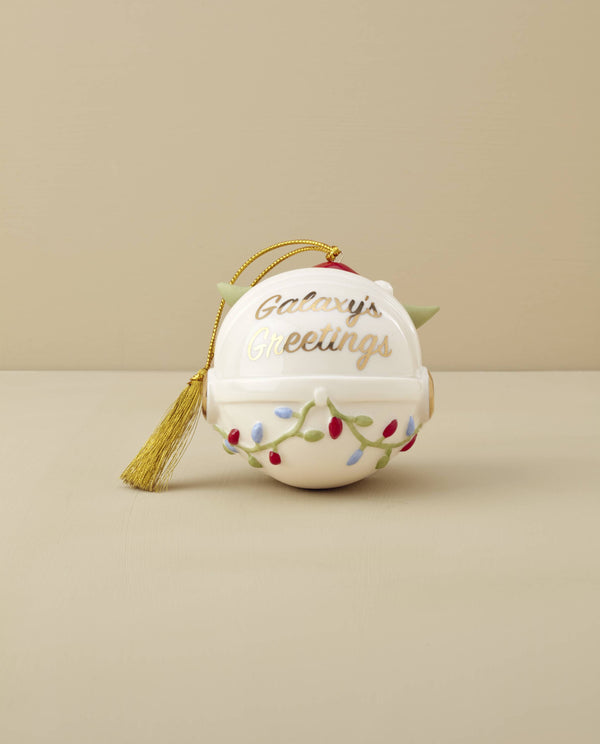 Lenox Grogu's Holiday Hover Pram Ornament Green, GREEN PORCELAIN 895920