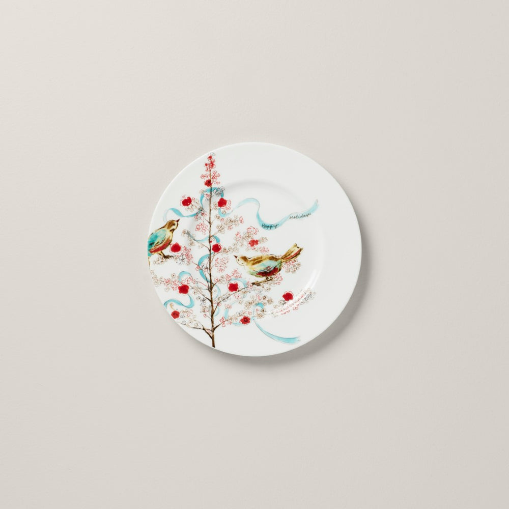 Lenox Chirp Seasonal 8" Salad Plate Multi, WHITE PORCELAIN 810174