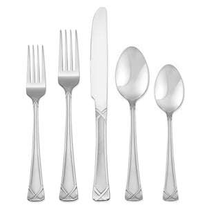 Lenox Hampton Forge Evansville Frosted 20 Piece Flatware Set Metallic, STAINLESS METAL 226C020HFN