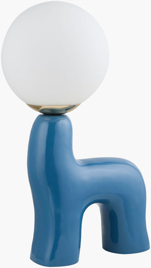 Livabliss Opal Ceramic Body Table Lamp with Glass Shade for Cottage Bedside or Living Room OPA-001