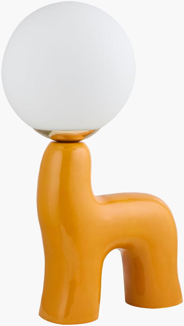 Livabliss Opal Ceramic Body Table Lamp with Glass Shade for Cottage Bedside Ambient Glow OPA-005