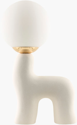Livabliss Opal Ceramic Body Glass Shade Cottage Table Lamp Soft Ambient Glow for Bedside OPA-006