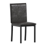 Homelegance By Top-Line Aristos Metal Faux Leather Upholstered Dining Chairs Black Metal