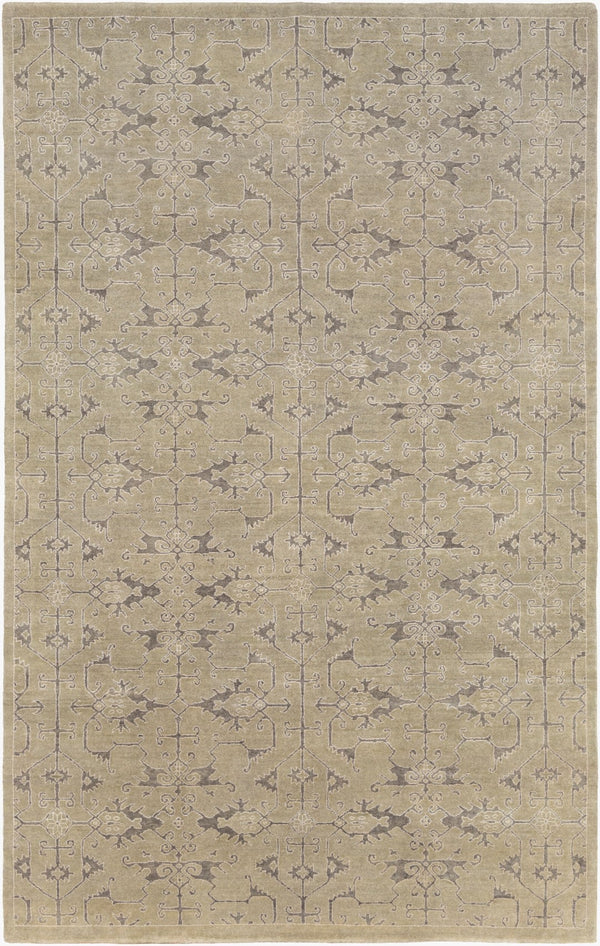 Surya Opulent 2' X 3' Handmade Wool & Viscose Rug - Luxurious High-pile Design For Timeless Home Decor Dusty Sage Wool,Viscose Ope6001-46