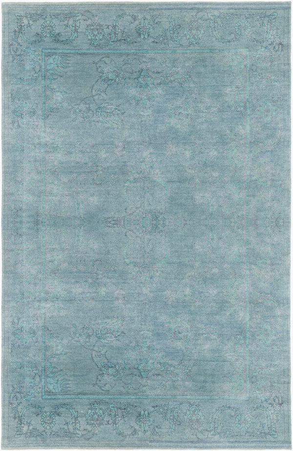 Surya Opulent 2' X 3' Handmade Wool & Viscose Rug - Luxurious High-pile Design For Timeless Home Decor Blue Wool,Viscose Ope6003-69