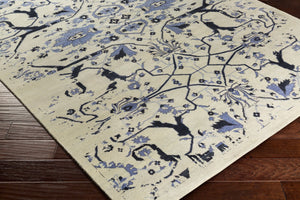 Surya Opulent 2' X 3' Handmade Wool & Viscose Rug - Luxurious High-pile Design For Timeless Home Decor Blue Wool,Viscose Ope6008-69