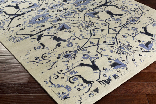 Surya Opulent 2' X 3' Handmade Wool & Viscose Rug - Luxurious High-pile Design For Timeless Home Decor Blue Wool,Viscose Ope6008-69