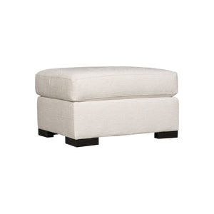Bernhardt Bernhardt Germain Ottoman — Custom Upholstery & Wide Wood Legs, Plush Cushion For Seating Comfort - Made to Order B2661A