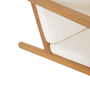 English Elm Christopher Knight Home® - LEAH Acacia 3-Piece Outdoor Chat Set with Water-Resistant Cushions and Slat Paneled Tabletop Teak 40 L x 25.75 W x 18.75 H 60915.00TEACRM