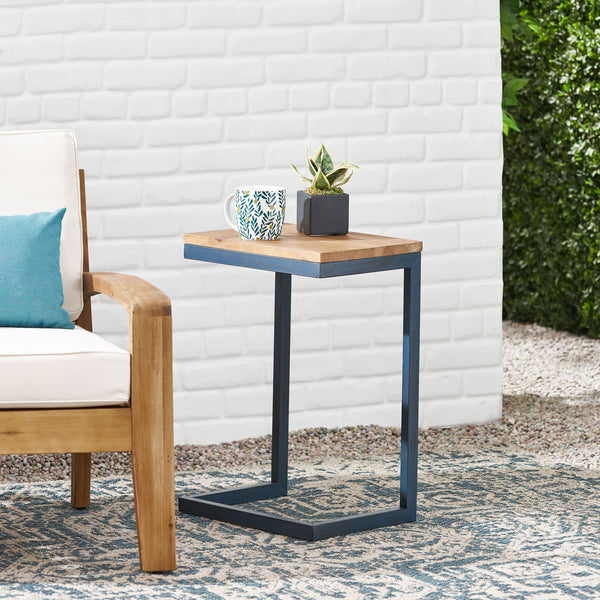English Elm Christopher Knight Home® - Accent Table - Rustic Antique Fir Wood Design With Sturdy Iron Frame For Versatile Home Use 58970.00M