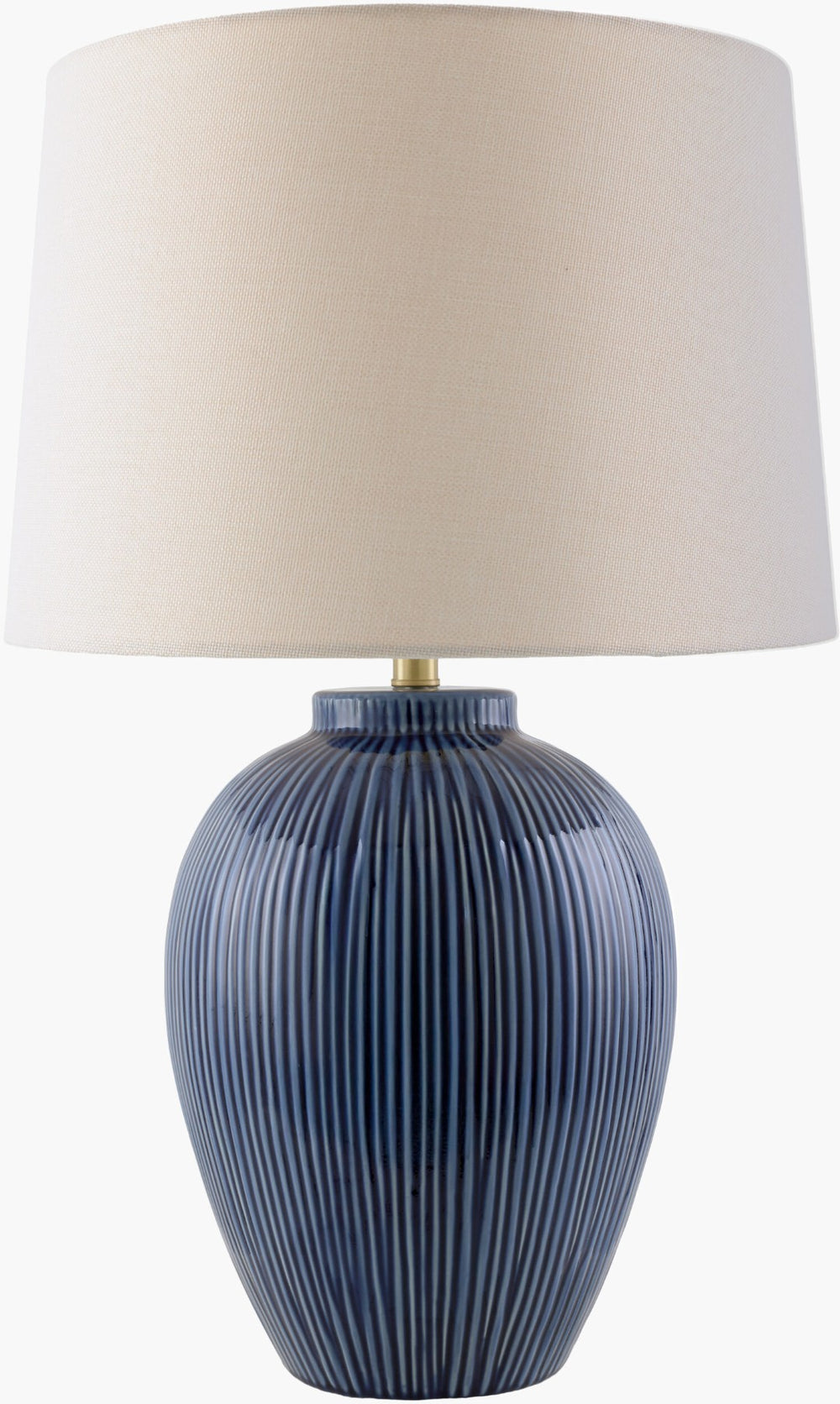 Surya Opio Handcrafted Ceramic Table Lamp with Linen Shade for Bedroom or Console OPI-003