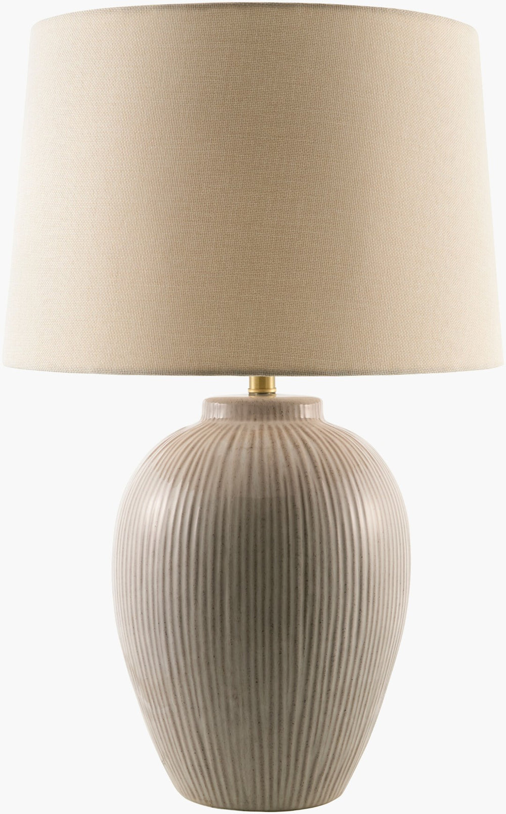 Surya Opio Hand-painted Ceramic Table Lamp with Linen Shade and Iron Base for Living Rooms OPI-005