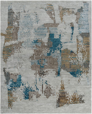 Surya Opulence 2' X 3' Handmade Rug - Luxurious Hand-woven Design In Viscose & Wool For Elegant Spaces Slate Gray Viscose,Wool Opl2301-23