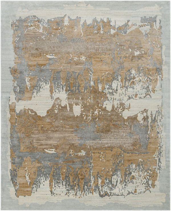 Surya Opulence 2' X 3' Handmade Rug - Luxurious Hand-woven Design In Viscose & Wool For Elegant Spaces Pewter Viscose,Wool Opl2304-23