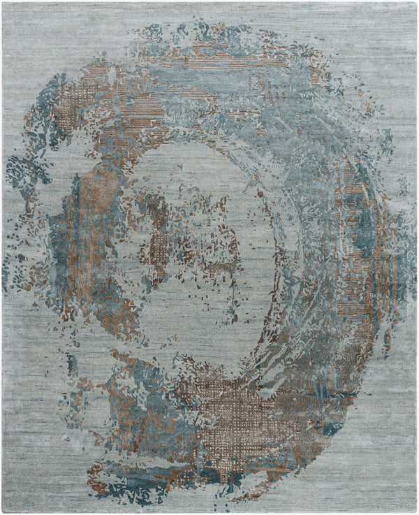 Surya Opulence 2' X 3' Handmade Rug - Luxurious Hand-woven Design In Viscose & Wool For Elegant Spaces Steel Blue Viscose,Wool Opl2305-23